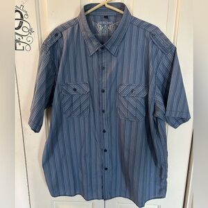 Vercho Stars Mens Short Sleeve Graphic Shirt Button Up Size XXL